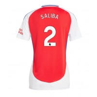 Camiseta Arsenal William Saliba #2 Primera Equipación Replica 2024-25 para mujer mangas cortas